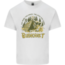 Bushcraft Funny Outdoor Pursuits Scouts Camping Mens Cotton T-Shirt Tee Top White