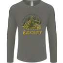 Bushcraft Funny Outdoor Pursuits Scouts Camping Mens Long Sleeve T-Shirt Charcoal