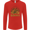 Bushcraft Funny Outdoor Pursuits Scouts Camping Mens Long Sleeve T-Shirt Red