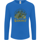 Bushcraft Funny Outdoor Pursuits Scouts Camping Mens Long Sleeve T-Shirt Royal Blue