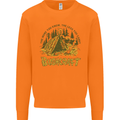 Bushcraft Funny Outdoor Pursuits Scouts Camping Mens Sweatshirt Jumper Orange