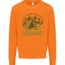 Bushcraft Funny Outdoor Pursuits Scouts Camping Mens Sweatshirt Jumper Orange