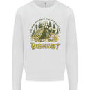 Bushcraft Funny Outdoor Pursuits Scouts Camping Mens Sweatshirt Jumper White