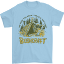 Bushcraft Funny Outdoor Pursuits Scouts Camping Mens T-Shirt 100% Cotton Light Blue