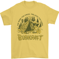 Bushcraft Funny Outdoor Pursuits Scouts Camping Mens T-Shirt 100% Cotton Yellow