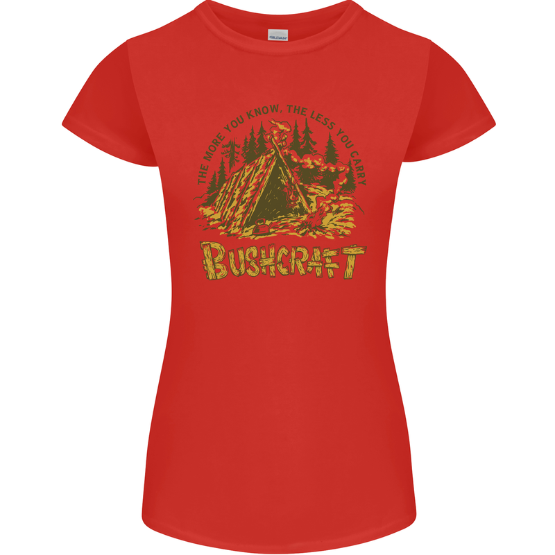 Bushcraft Funny Outdoor Pursuits Scouts Camping Womens Petite Cut T-Shirt