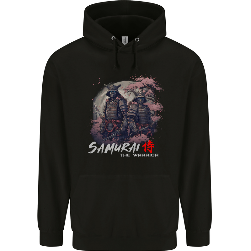 Bushido Samurai The Warrior Mens 80% Cotton Hoodie Black