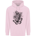 Butterflies & Flowers in the Wild Nature Childrens Kids Hoodie Light Pink