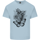 Butterflies & Flowers in the Wild Nature Kids T-Shirt Childrens Light Blue