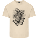 Butterflies & Flowers in the Wild Nature Mens Cotton T-Shirt Tee Top Natural