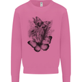 Butterflies & Flowers in the Wild Nature Mens Sweatshirt Jumper Azalea