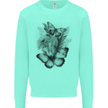 Butterflies & Flowers in the Wild Nature Mens Sweatshirt Jumper Peppermint