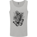 Butterflies & Flowers in the Wild Nature Mens Vest Tank Top Sports Grey