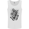 Butterflies & Flowers in the Wild Nature Mens Vest Tank Top White