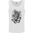 Butterflies & Flowers in the Wild Nature Mens Vest Tank Top White