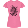 Butterflies & Flowers in the Wild Nature Womens Petite Cut T-Shirt Azalea