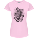 Butterflies & Flowers in the Wild Nature Womens Petite Cut T-Shirt Light Pink