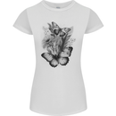 Butterflies & Flowers in the Wild Nature Womens Petite Cut T-Shirt White