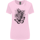 Butterflies & Flowers in the Wild Nature Womens Wider Cut T-Shirt Light Pink