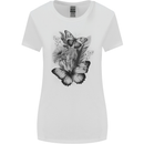 Butterflies & Flowers in the Wild Nature Womens Wider Cut T-Shirt White