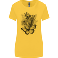 Butterflies & Flowers in the Wild Nature Womens Wider Cut T-Shirt Yellow