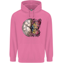 Butterfly Clock Childrens Kids Hoodie Azalea