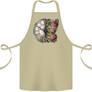 Butterfly Clock Cotton Apron 100% Organic Khaki