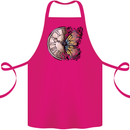 Butterfly Clock Cotton Apron 100% Organic Pink