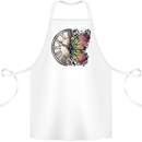 Butterfly Clock Cotton Apron 100% Organic White
