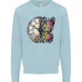 Butterfly Clock Kids Sweatshirt Jumper Light Blue
