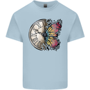 Butterfly Clock Kids T-Shirt Childrens Light Blue