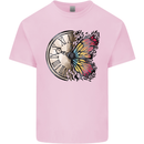 Butterfly Clock Kids T-Shirt Childrens Light Pink
