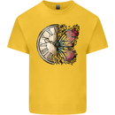 Butterfly Clock Kids T-Shirt Childrens Yellow