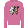 Butterfly Clock Mens Sweatshirt Jumper Azalea