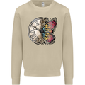 Butterfly Clock Mens Sweatshirt Jumper Sand