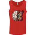 Butterfly Clock Mens Vest Tank Top Red