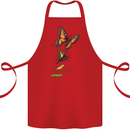 Butterfly Evolution Caterpillar Butterflies Cotton Apron 100% Organic Red