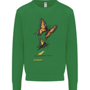 Butterfly Evolution Caterpillar Butterflies Kids Sweatshirt Jumper Irish Green