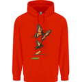 Butterfly Evolution Caterpillar Butterflies Mens 80% Cotton Hoodie Bright Red