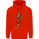 Butterfly Evolution Caterpillar Butterflies Mens 80% Cotton Hoodie Bright Red