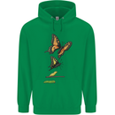 Butterfly Evolution Caterpillar Butterflies Mens 80% Cotton Hoodie Irish Green