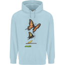 Butterfly Evolution Caterpillar Butterflies Mens 80% Cotton Hoodie Light Blue