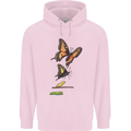 Butterfly Evolution Caterpillar Butterflies Mens 80% Cotton Hoodie Light Pink
