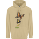 Butterfly Evolution Caterpillar Butterflies Mens 80% Cotton Hoodie Sand