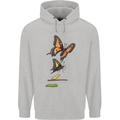 Butterfly Evolution Caterpillar Butterflies Mens 80% Cotton Hoodie Sports Grey