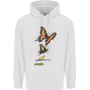 Butterfly Evolution Caterpillar Butterflies Mens 80% Cotton Hoodie White