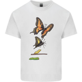 Butterfly Evolution Caterpillar Butterflies Mens Cotton T-Shirt Tee Top White
