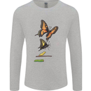 Butterfly Evolution Caterpillar Butterflies Mens Long Sleeve T-Shirt Sports Grey