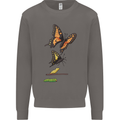 Butterfly Evolution Caterpillar Butterflies Mens Sweatshirt Jumper Charcoal