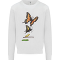 Butterfly Evolution Caterpillar Butterflies Mens Sweatshirt Jumper White